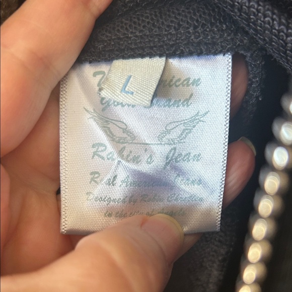 Robin's Jean Black and Gold Bomber Jacket size large - Picture 13 of 15